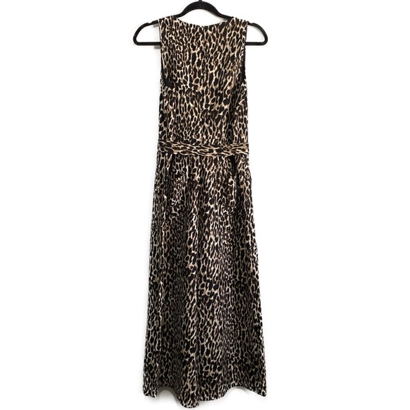 Banana Republic Cheetah Print Sleeveless Wide Leg Jumpsuit - Picture 2 of 4